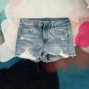 American Eagle Light Wash Denim Shorts